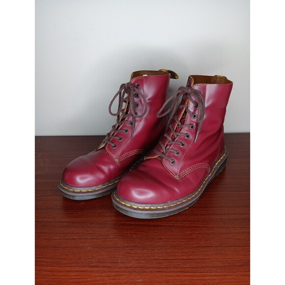 1460 Ox Blood Dr. Martens Ankle Boots Made in England, Size 42 (10 Women, 9 Men) - Picture 1 of 12